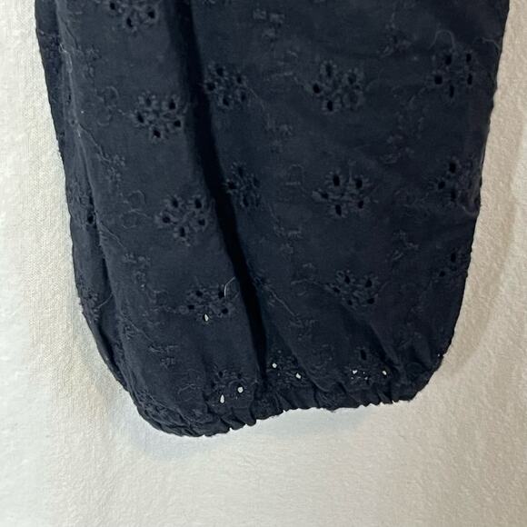 ASOS Stradivarius Square Neck Button Front Black Puff Sleeve Shirt NWT Medium - Picture 8 of 14